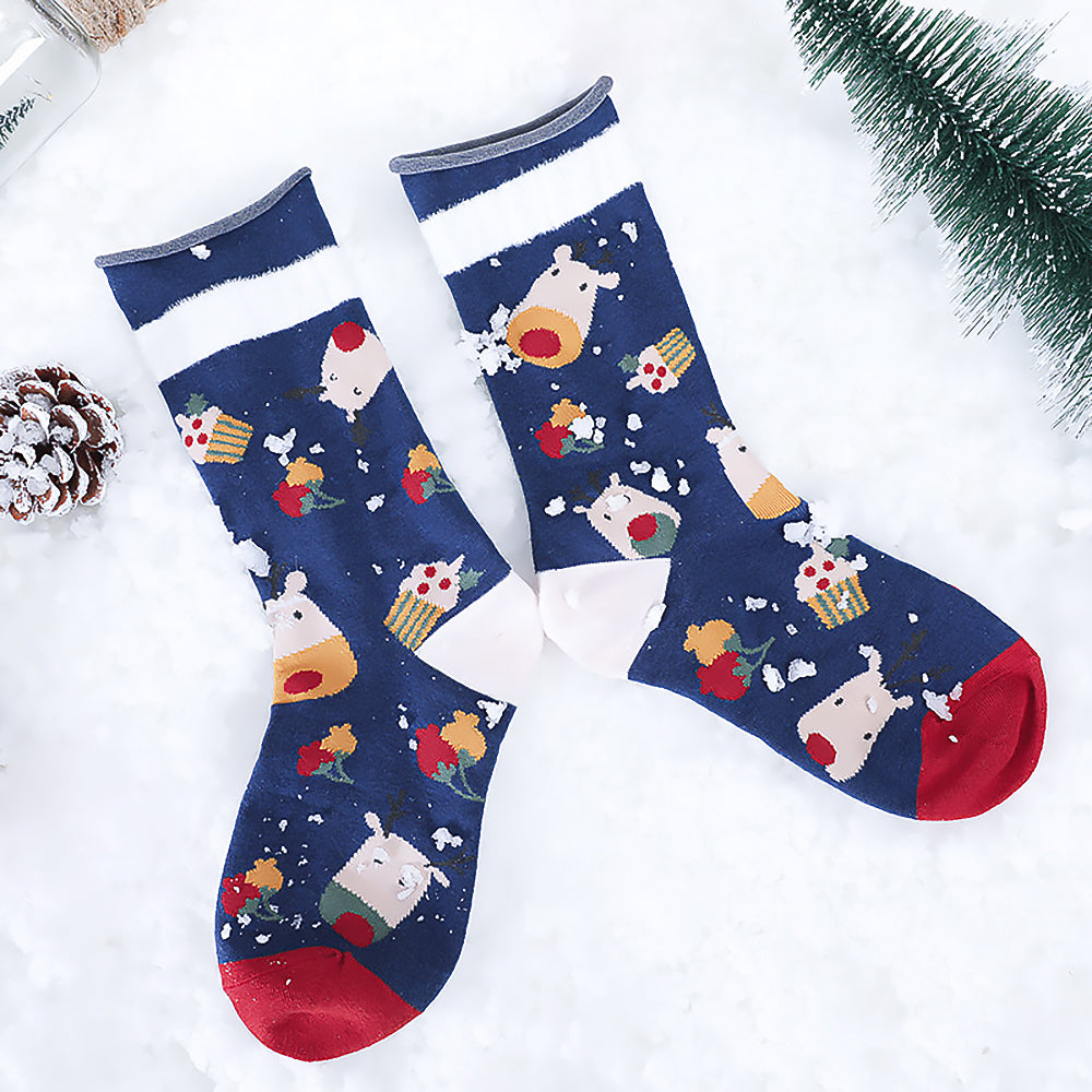 Christmas Socks Gift Box Set 5 Pairs Cozy Holiday Socks-6