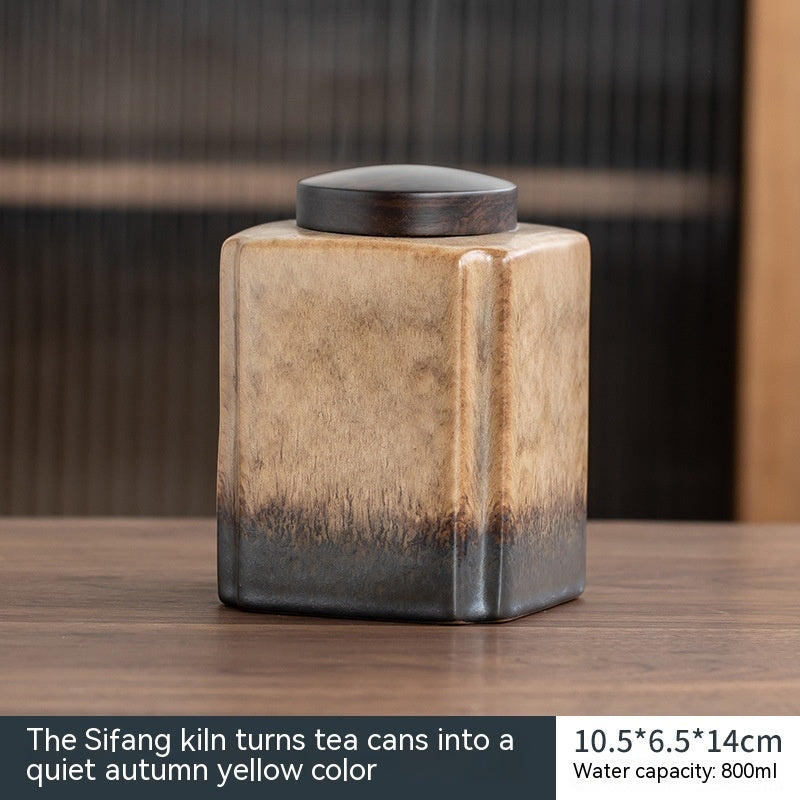 Haushaltstee Caddy Kiln Transmutation Keramik Tee Dosen