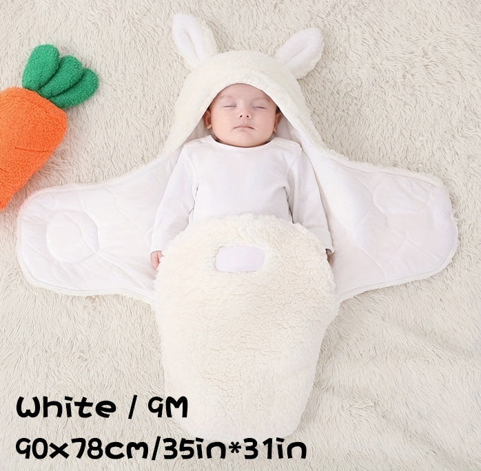 Super Soft Baby Sleeping Bag Fluffy Fleece Swaddle Blankets Unisex Baby Wrap