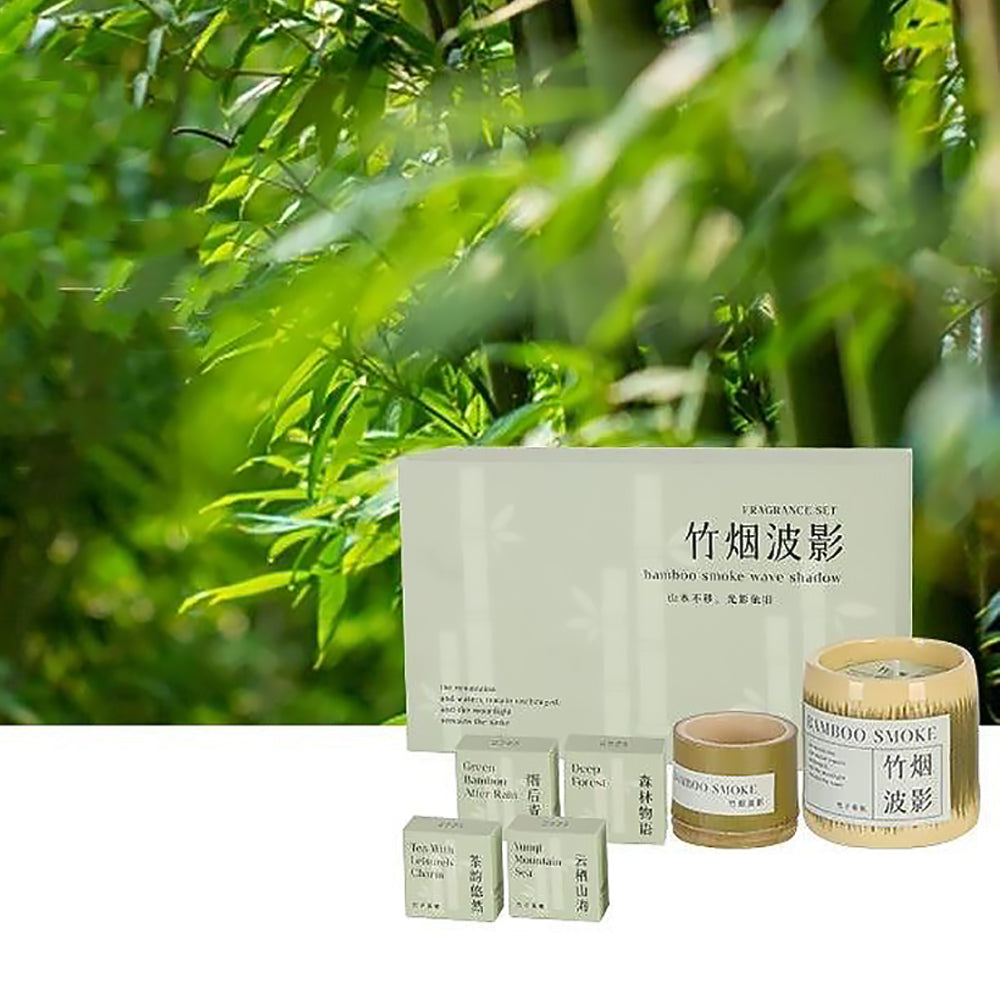 Bamboo Scented Candle Handmade Soy Wax Aromatherapy Gift-2