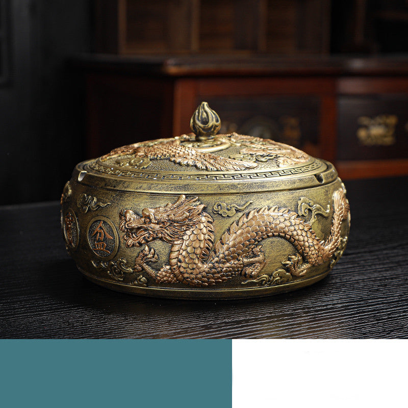 Home Wohnzimmer Vintage Windschutz Aschenbecher mit Deckschmuck