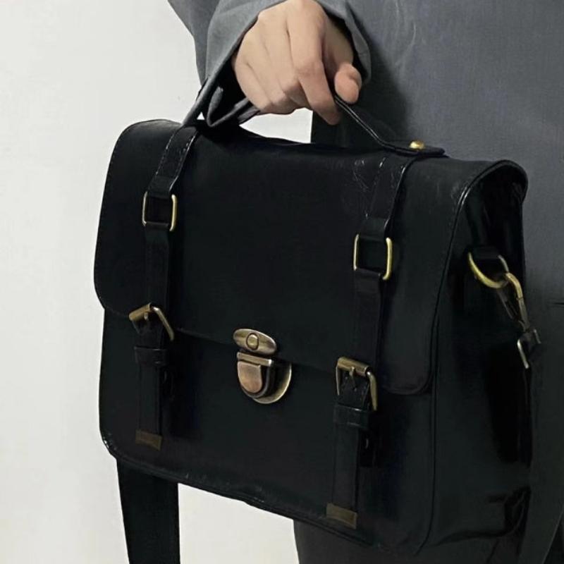 Student Schoolbag Backpack Herbst Winter Retro Buckle College Style Klassentasche