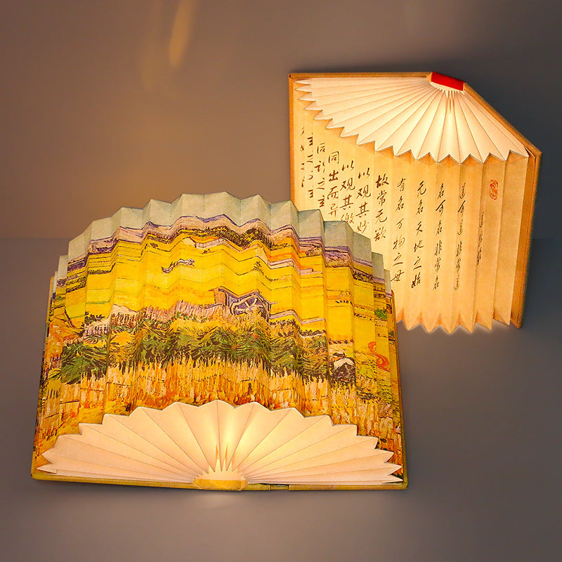 Folding Book Cultural and Creative Gifts Small Night Lamp