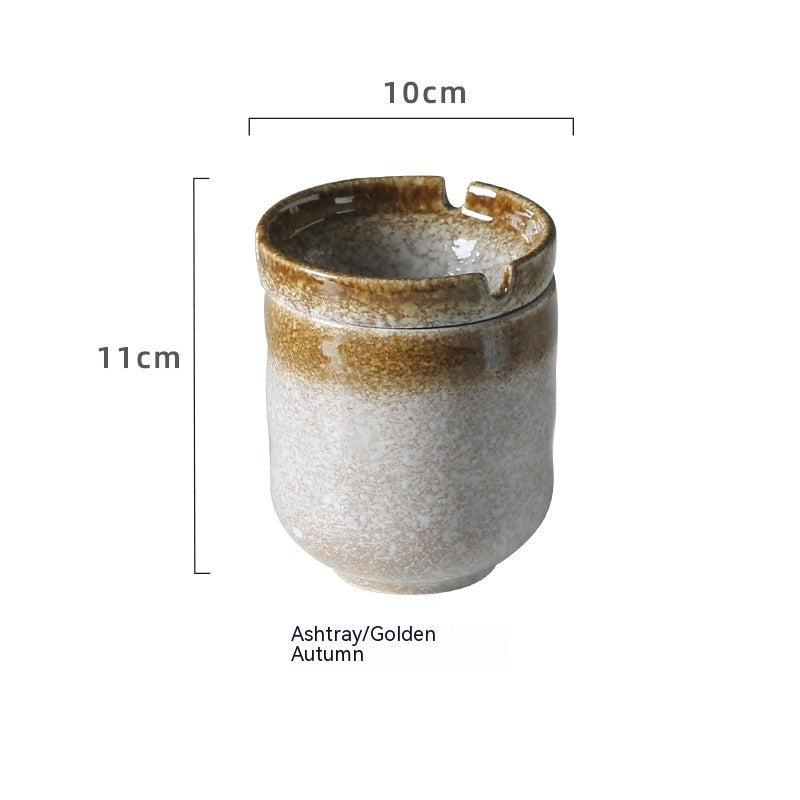 Retro chinesische windprofessionelle Kiln -Aschenbecher Chinese