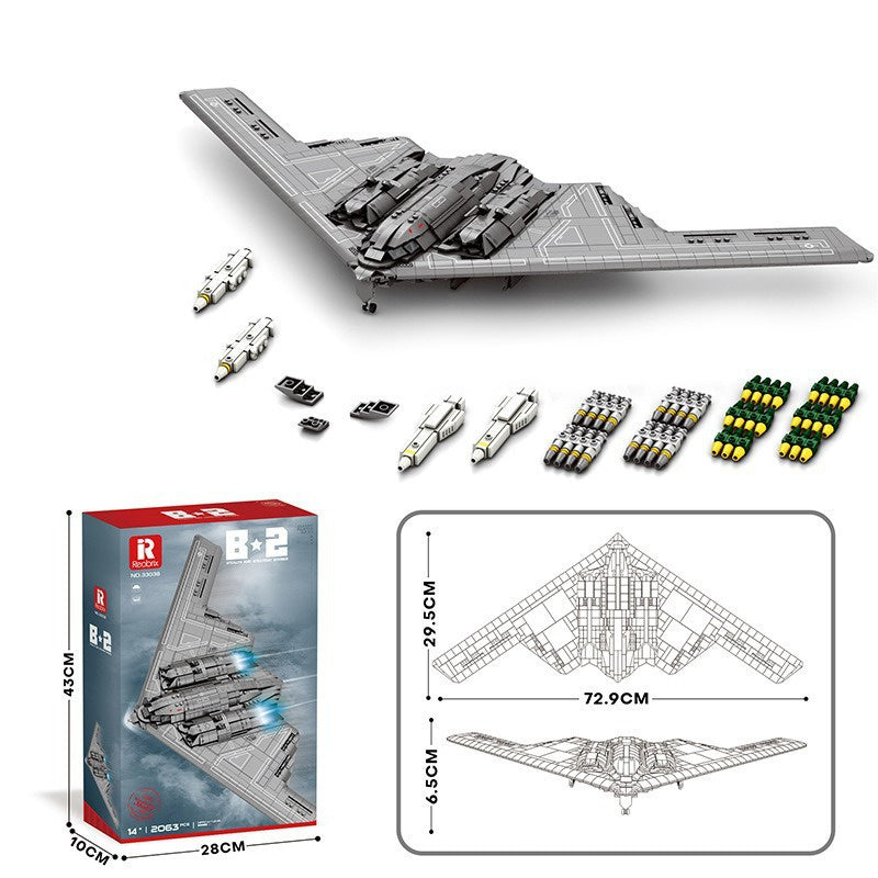 Military Models Fighter Assembling Building Blocks Toy