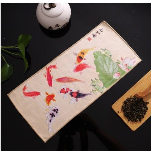 Kung Fu Tee Set Accessoires absorbierende verdickte Mattenlappen