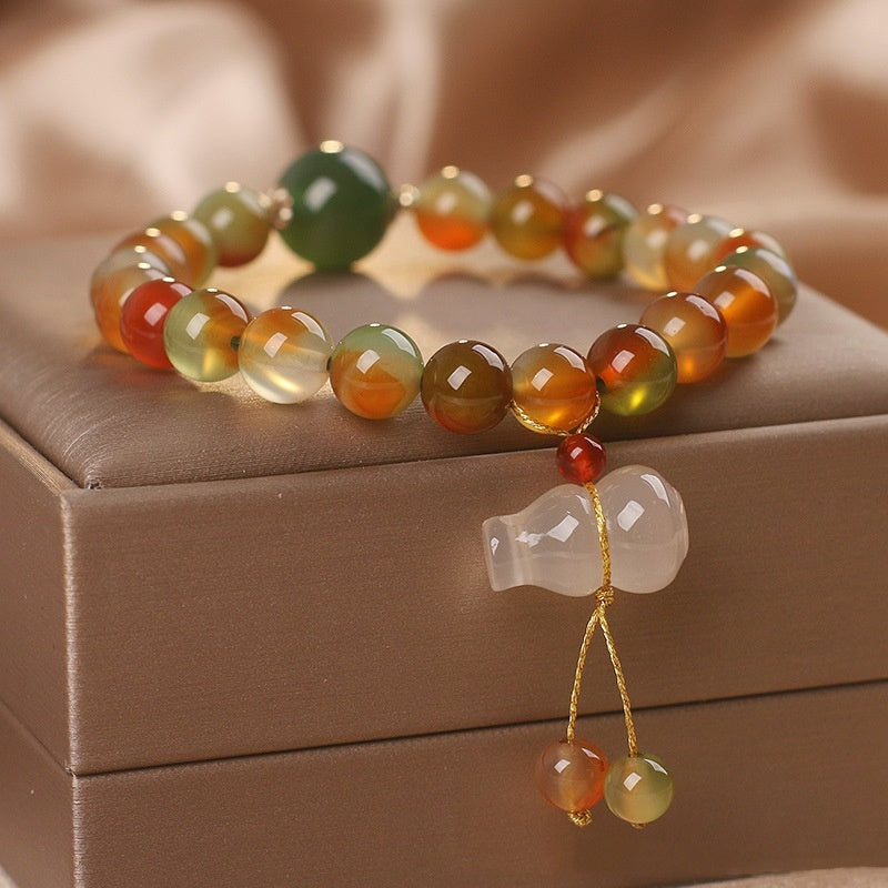 Natural Stone Color Beaded Bracelet Birthday Gift for Women-2