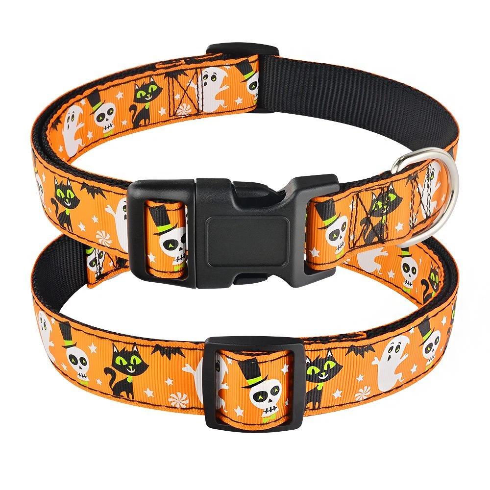 Halloween Cartoon Pattern Pet Collar for Dogs and Cats-3