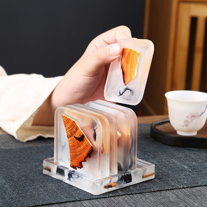 Harzkiefern Tinten Untersetzer Tee -Utensilien Haushalt