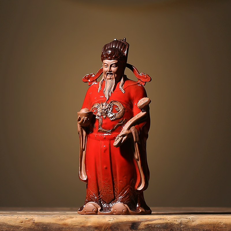 50th Birthday Gifts for Men Fu Lu Shou Sanxing Ceramic Ornaments-3