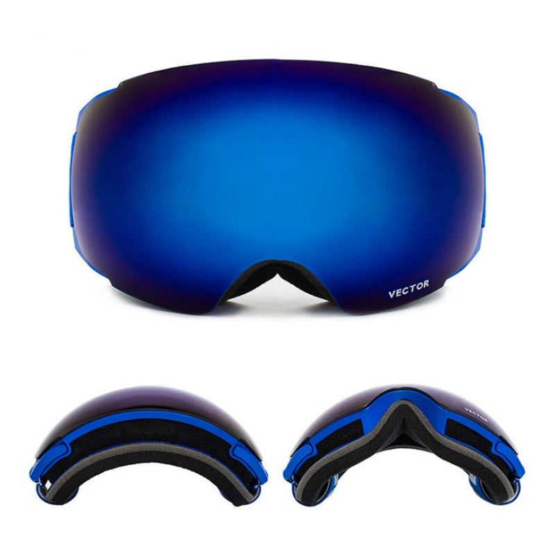 Compass Ski Glasses Double-layer Lens Anti-fog Spherical Surface Mountaineering Goggles