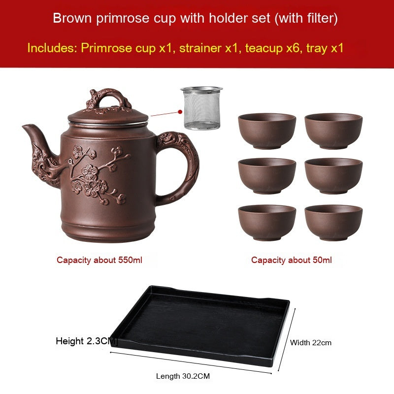 Lila Sandteekannweite Edelstahlfilter Teekanne großer Kapazitätsdufttee