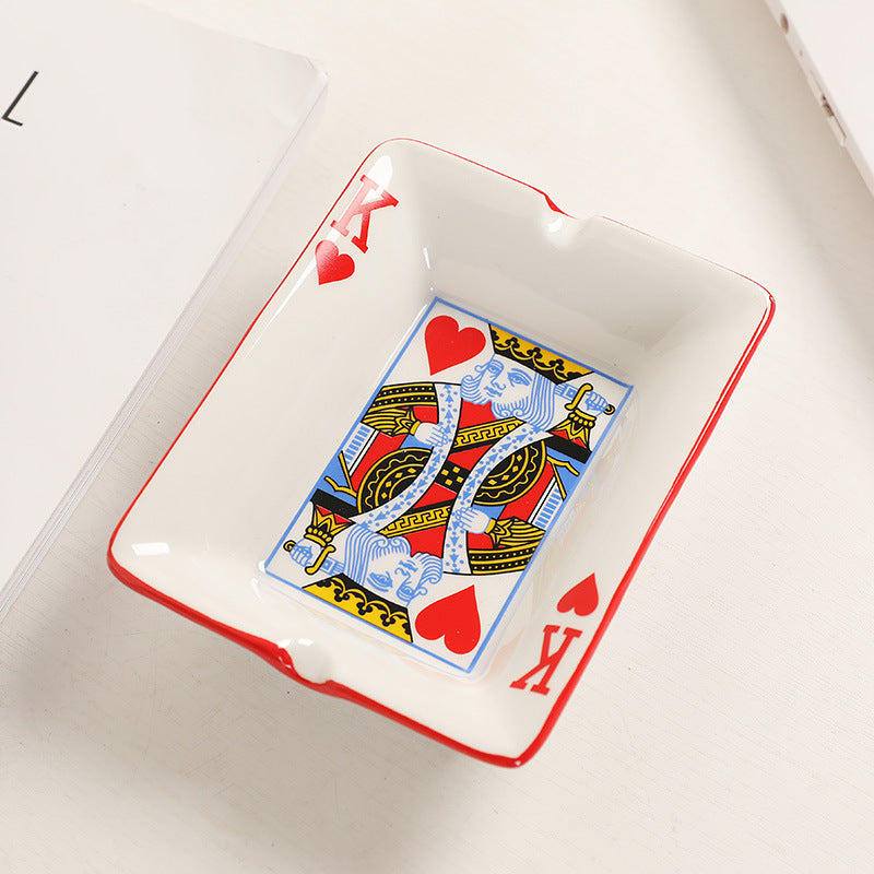 Home Poker -Stil Keramik vorgestellte Aschbehably Office Wohnzimmer vorgestellt Ornamente