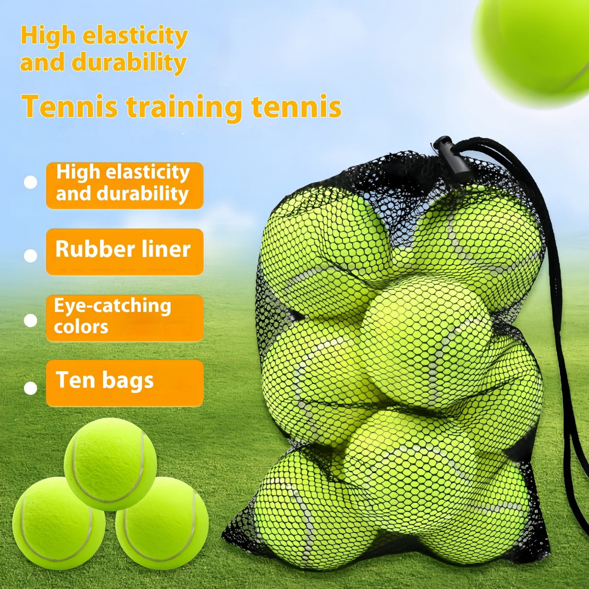 High-elastic Fitness Tennis 10 Training Bags