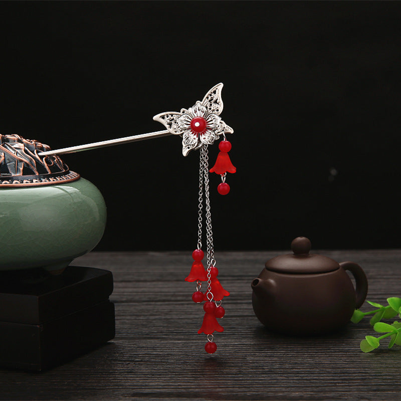 Langes Quasten -Haarnadelhaarnadel -Top -Clip -Schritt -Kopfschmuck