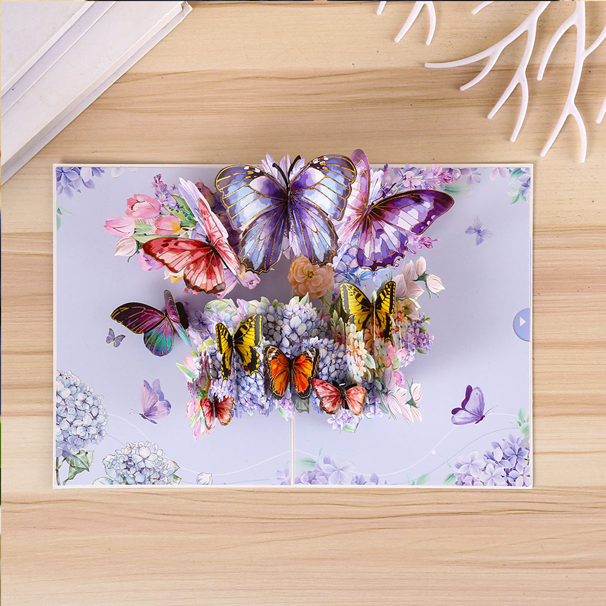 Creative 3D Card Folding Pansy Stereoscopic Greeting Cards