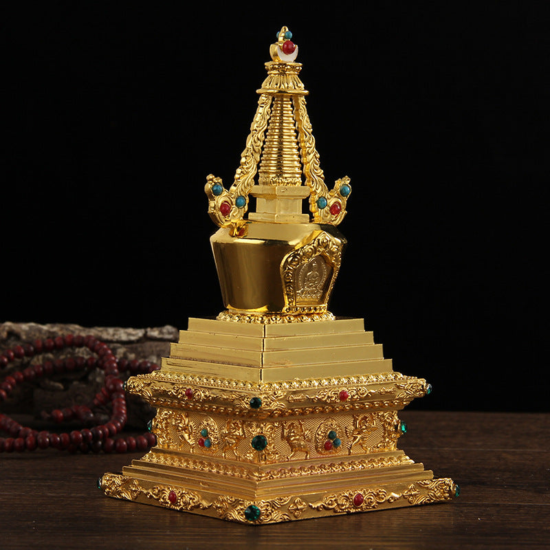Fengshui Bodhi vergoldete Edelstein -Reliktpagode Yalita Buddha Pagode Bodhi Pagode