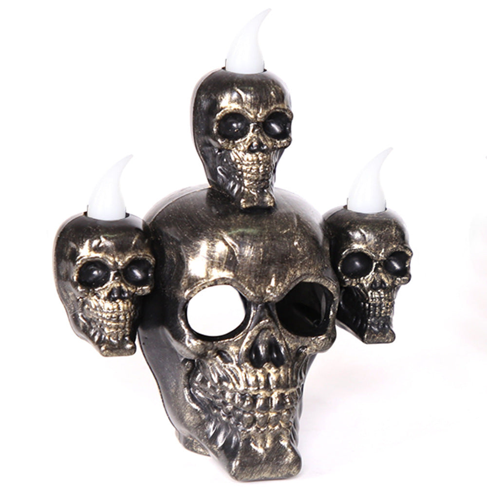 Halloween Skull Candle Light Ornaments with LED Glow-5