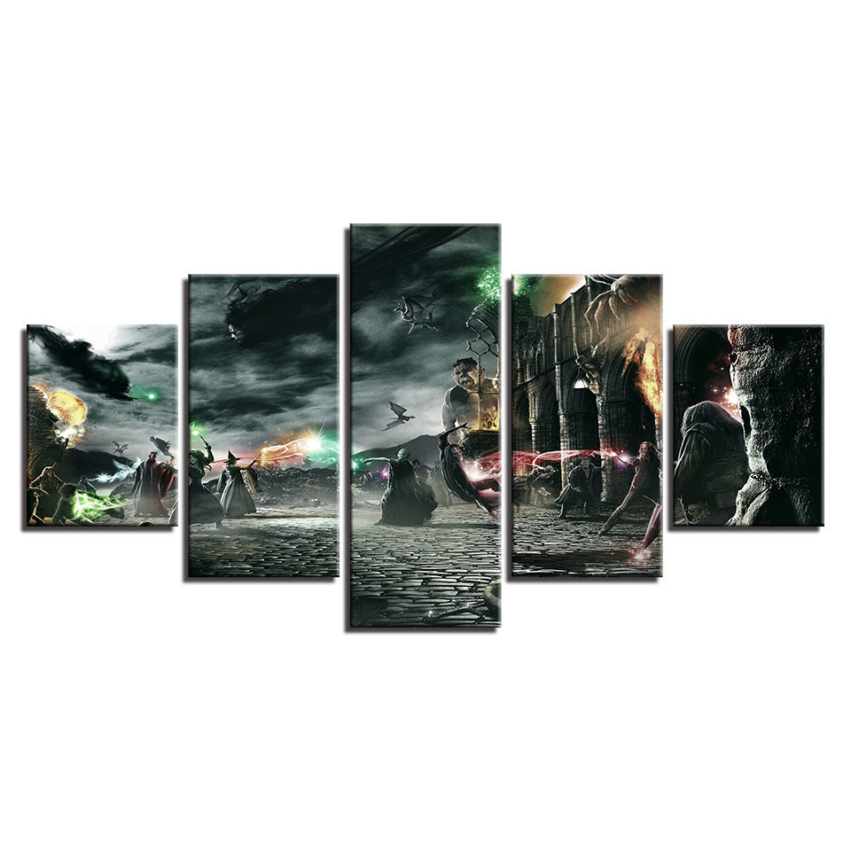 Benutzerdefiniertes rahmenloses Vierfach-Gemälde auf Leinwand