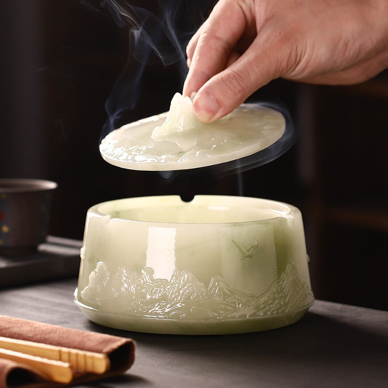 Relief Mountain Aschenbecher groß verhindern Flutasche Rauch mit Deckel