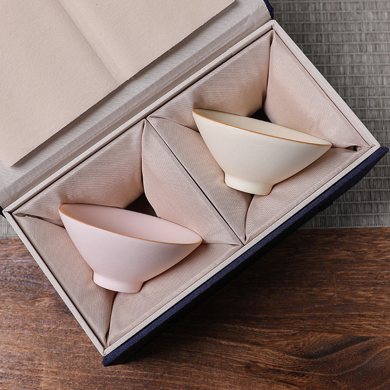 Bambus-Hut-Tasse Keramik Tee Bowl Tasse