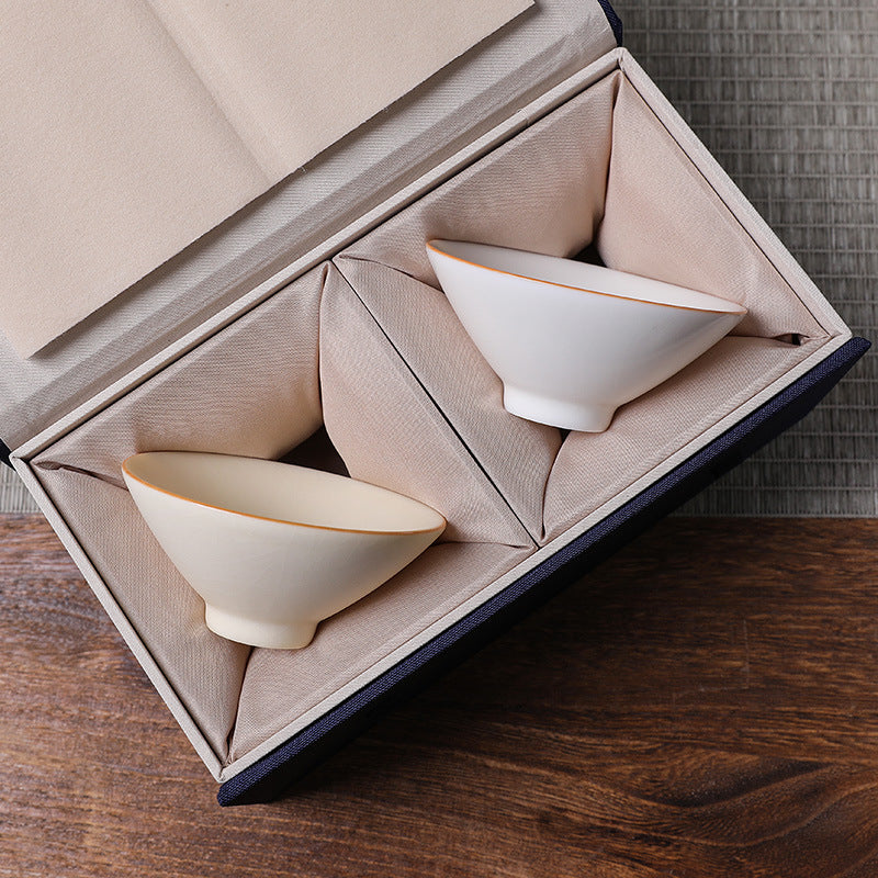 Bambus-Hut-Tasse Keramik Tee Bowl Tasse