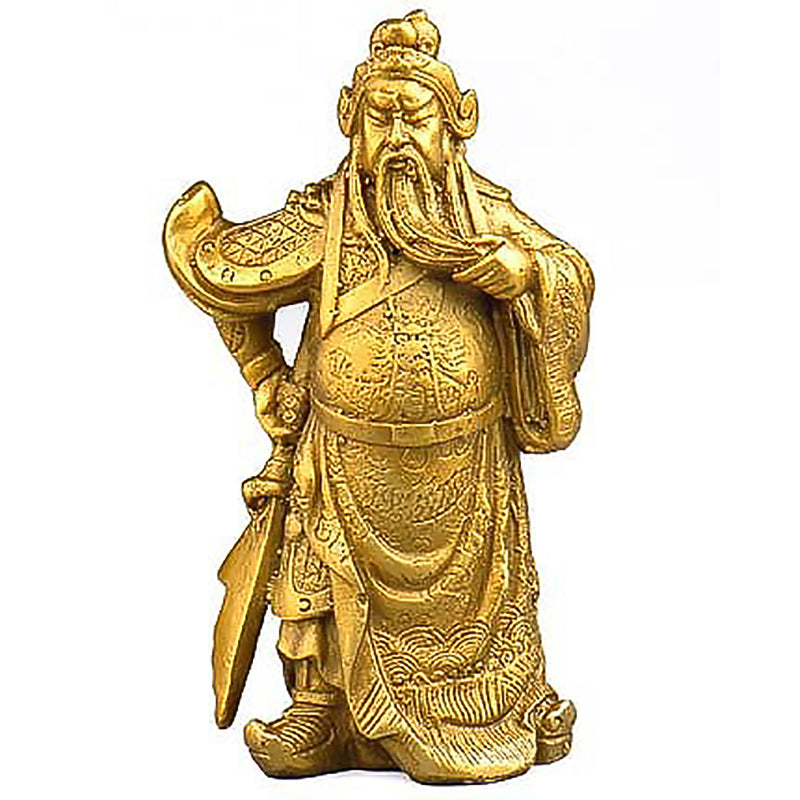 Pure Copper God of Wealth God Statue Metal Craft Decoration