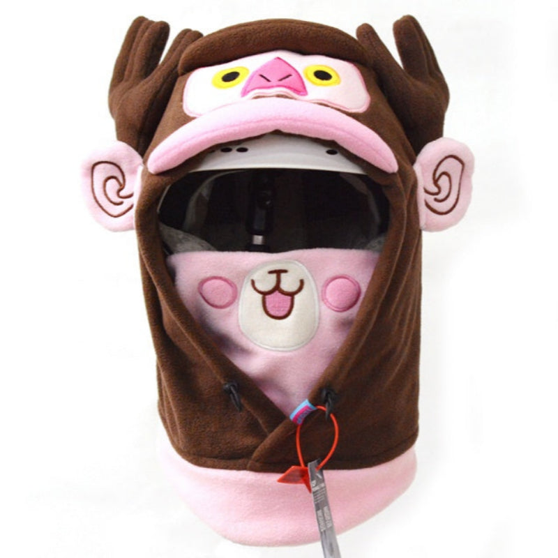 Ski Protection Helmet Hat Head Cover Brown Bear Rabbit White Bear Cartoon