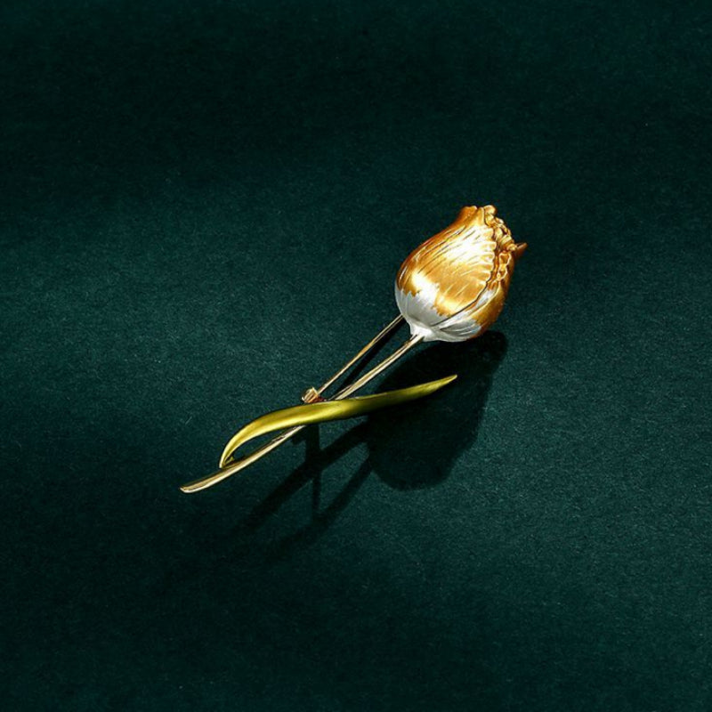 UNISEX High-End-vielseitige, emaillierte romantische Tulpenbrosche