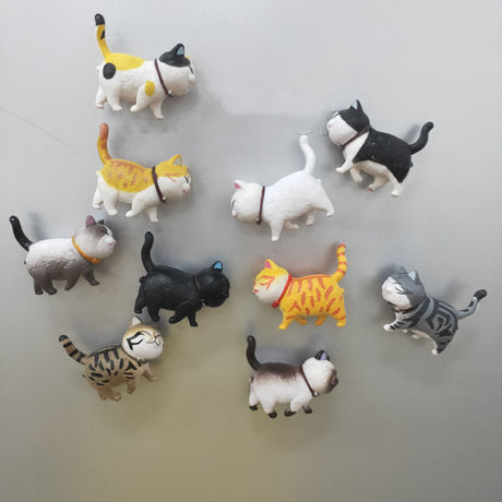 Cute Kitten Fridge Magnets Creative 3D Cartoon Refrigerator Magnets