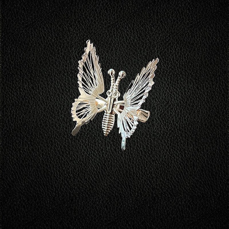 Antique butterfly Chinese hairpin with tassel design