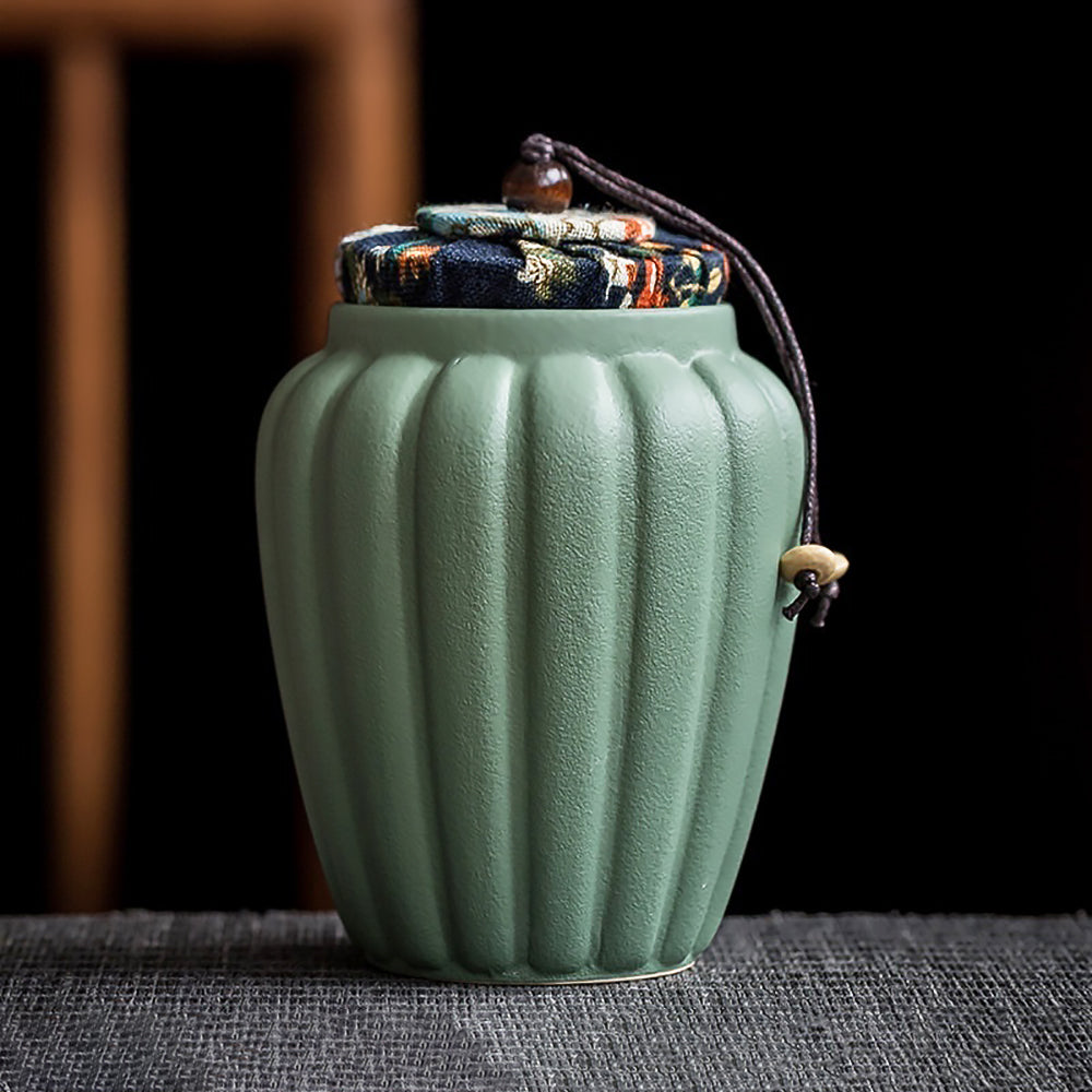 Chinese Ceramic Tea Jar Retro Glaze Kiln Sealed Canister Gift-14