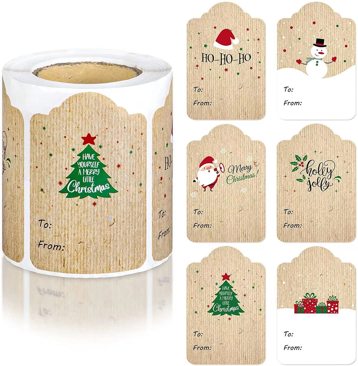 Christmas Stickers Gift Wrap Adhesive Stickers Gift Packaging Decoration