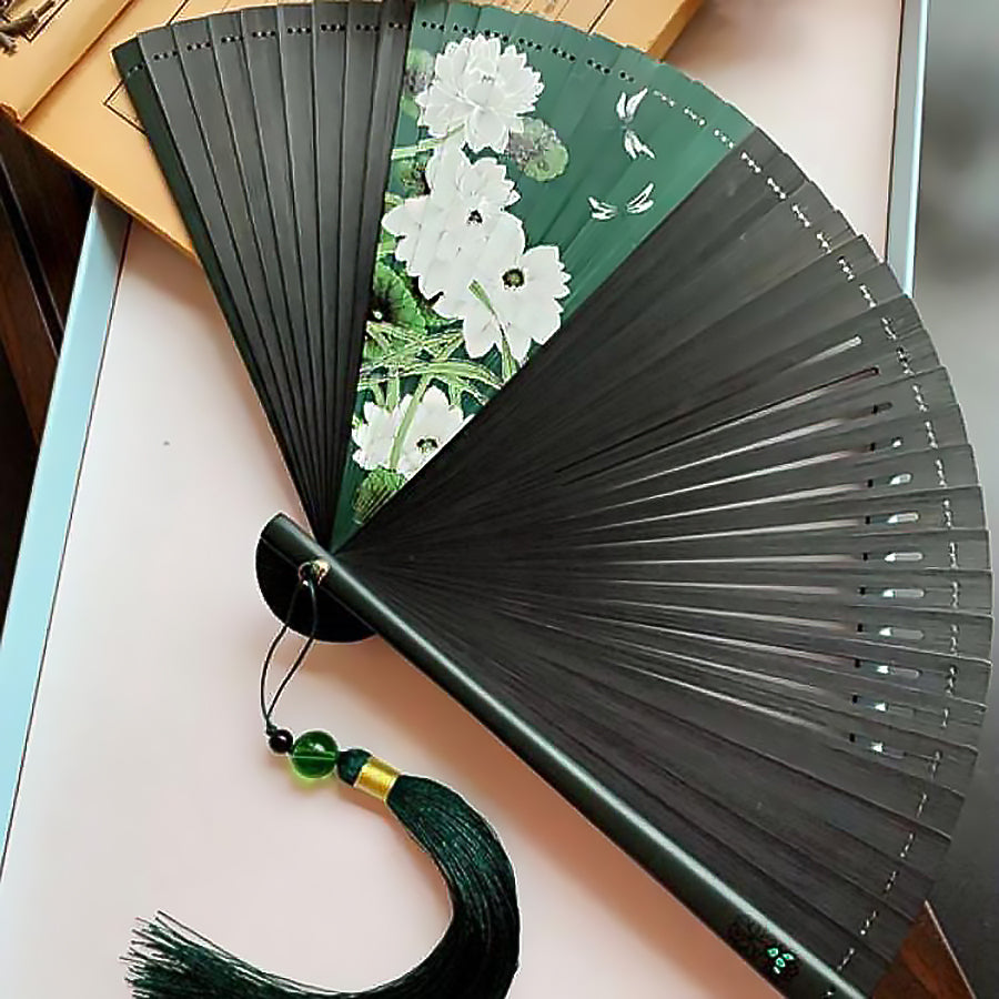 Auspicious Clouds And Ruihe Ancient Style Folding Fan-5
