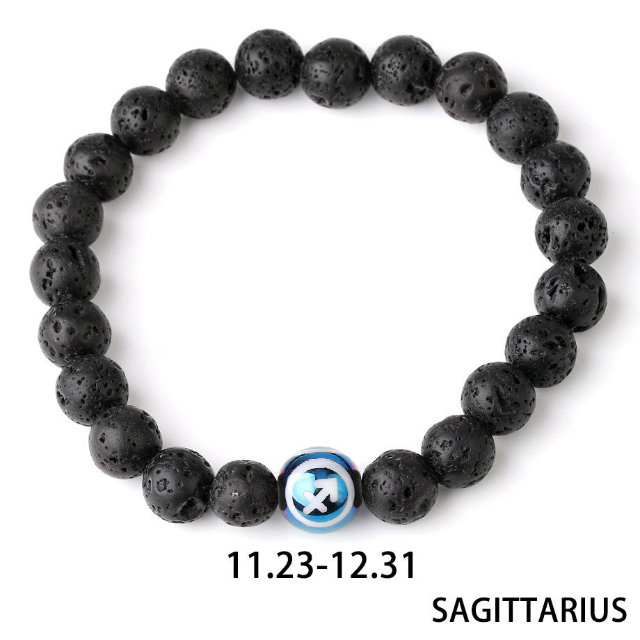Constellations Couple Natural Lava Stone Bracelet-8