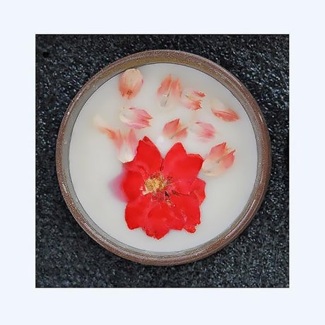 Dried Flower Scented Candle Mini Ceramic Soy Wax Cup-12