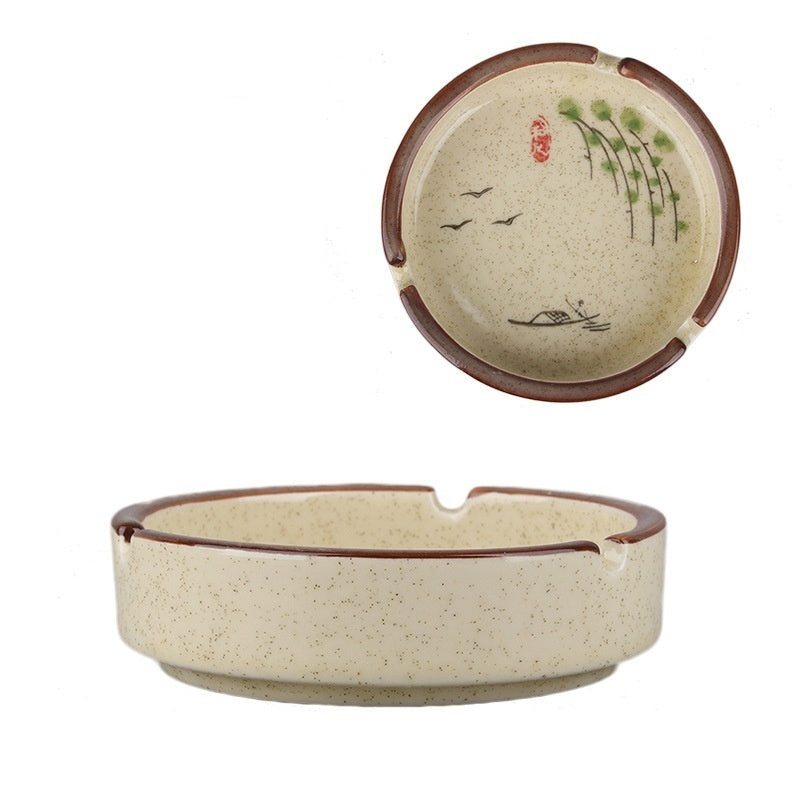 Chinesischer Stil Fisch Bild Retro Aschenbecher Keramik kreativ