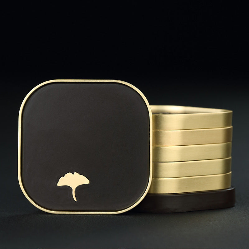 Haushaltstea Tassenhalter Bakelite Kupferholz Untersetzer