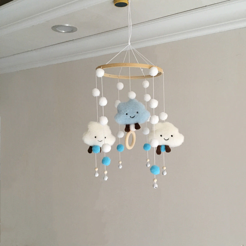 Cloud Hair Ball Bed Bell Crib Decoration Pendant Wind Chimes