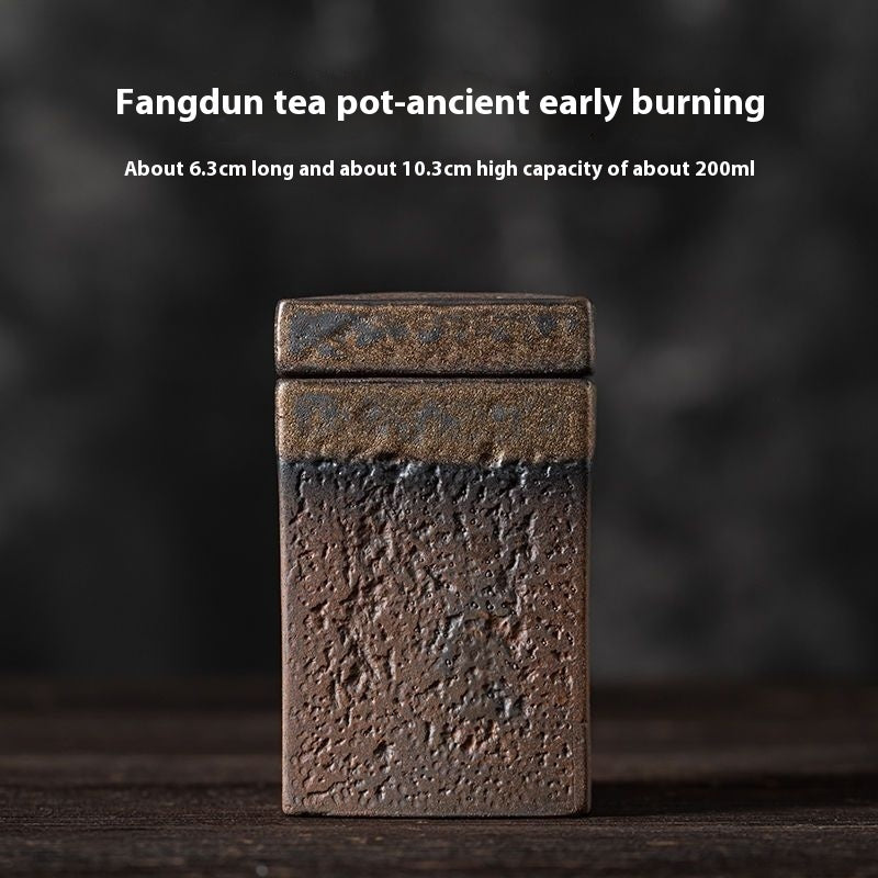 Steinzeug alter Rockton Tee Caddy kleine Keramikhände