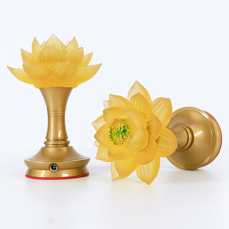 Reine Kupfer Alte Methode Buddha führte Laternen an