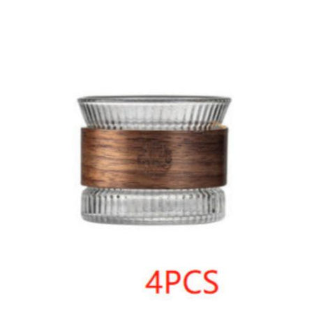 Borosilicate glass teacup with insulated vertical design