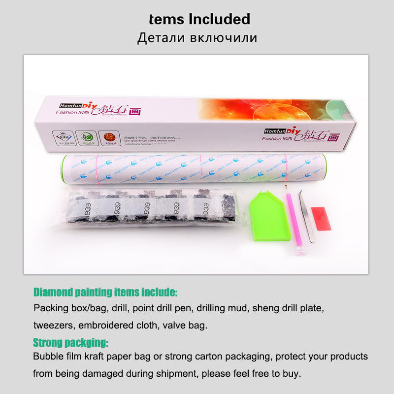 Diamantmalerei Squareround Benutzerdefinierte Malerei Strass Stickerei