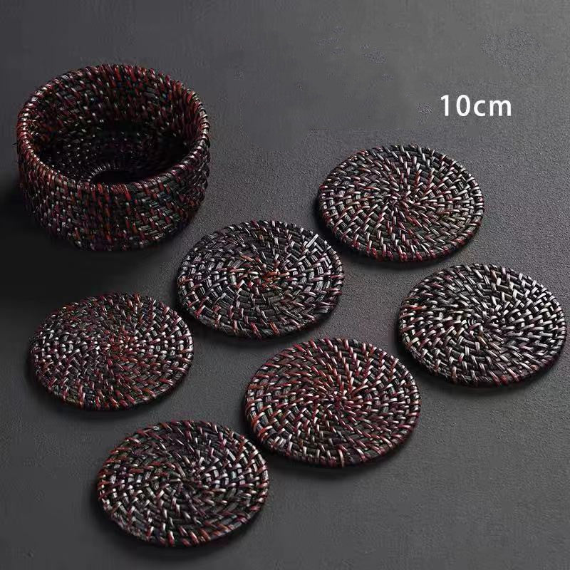 Chinesischer Handweber Rattan Coaster Kollyer Tee