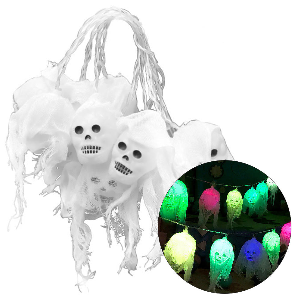 LED Halloween Ghost String Lights for Spooky Party Decoration-6