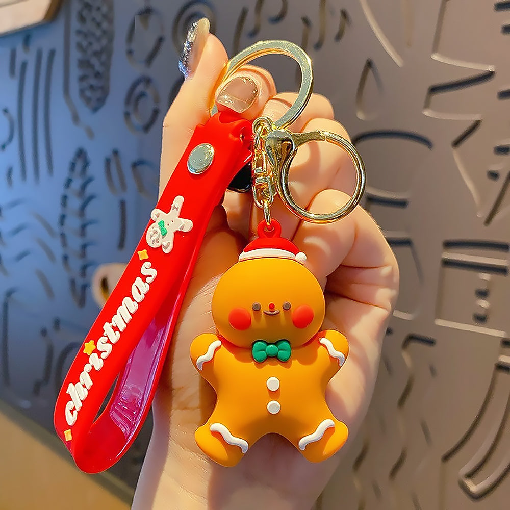Christmas Exclusive Cartoon Doll Ring Buckle Resin Keychain-6