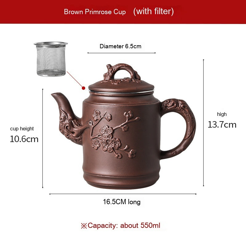 Lila Sandteekannweite Edelstahlfilter Teekanne großer Kapazitätsdufttee