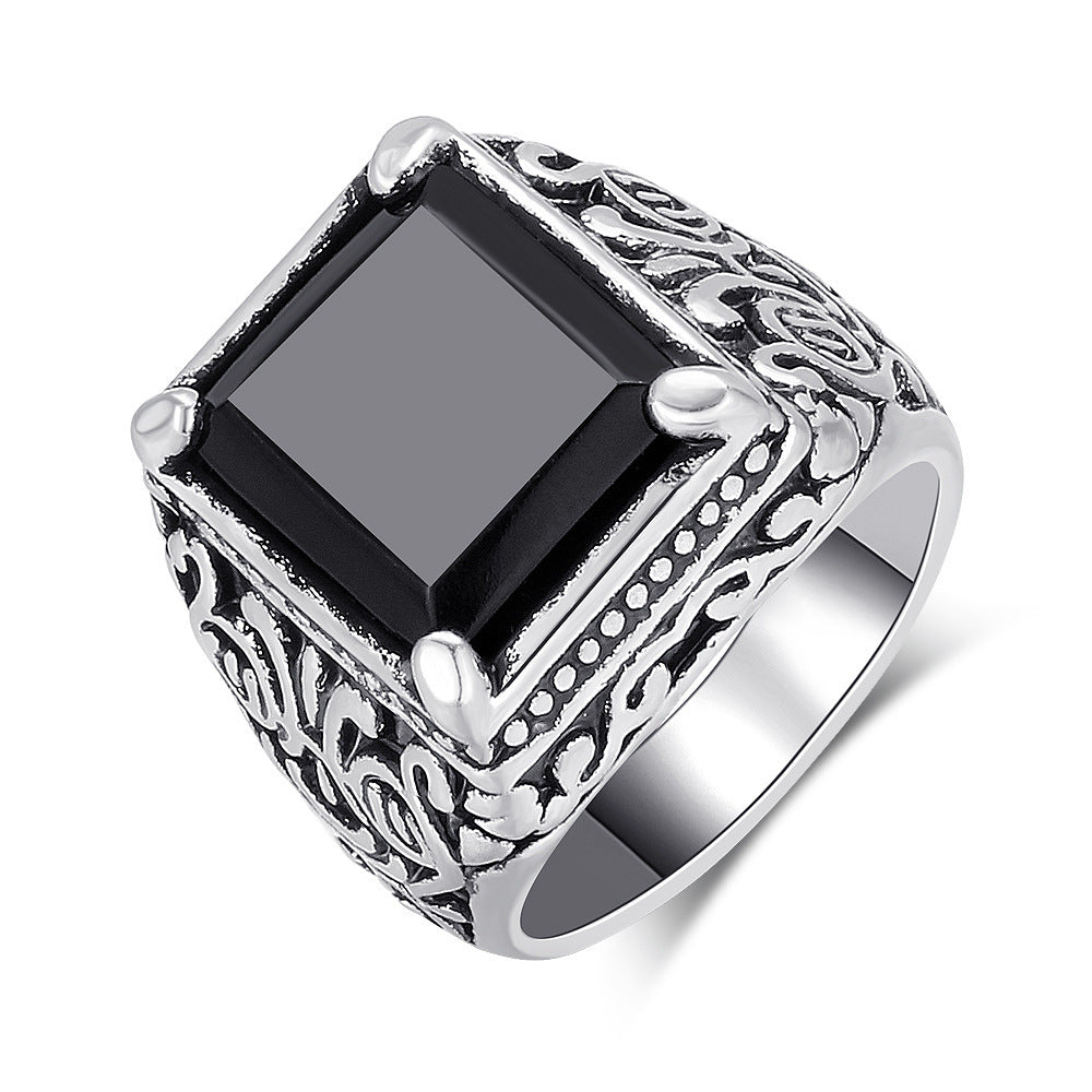 Totem im chinesischen Stil antike silberne Männerring