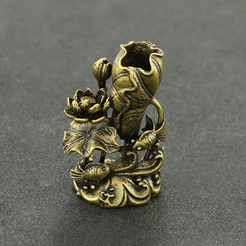 Reiner Kupfer Lotus Karpfen Duft Orament