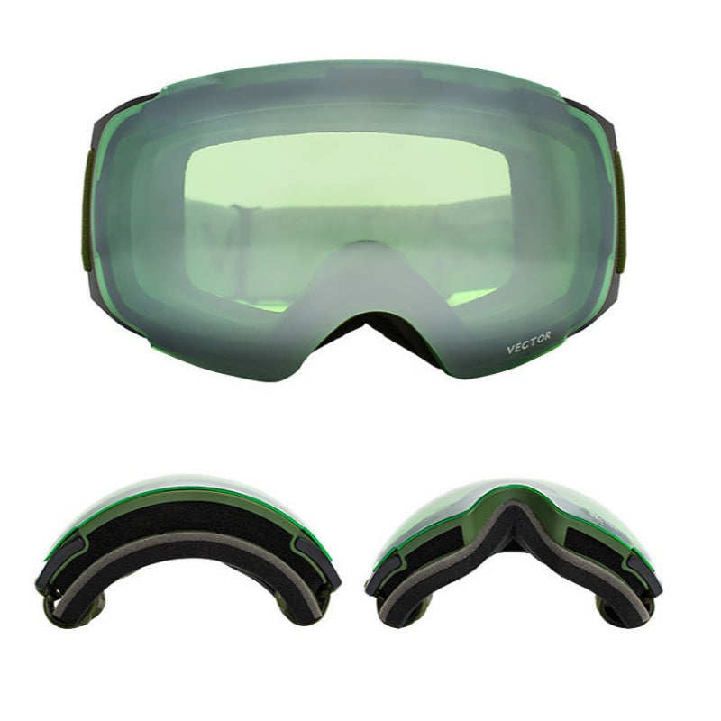 Compass Ski Glasses Double-layer Lens Anti-fog Spherical Surface Mountaineering Goggles